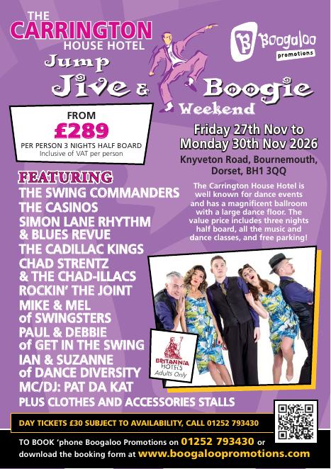 Jump Jive Weekend at the Carrington House Hotel, Bournemouth brochure