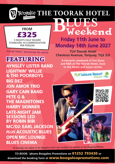 Blues Weekend at the Toorak Hotel, Torquay brochure