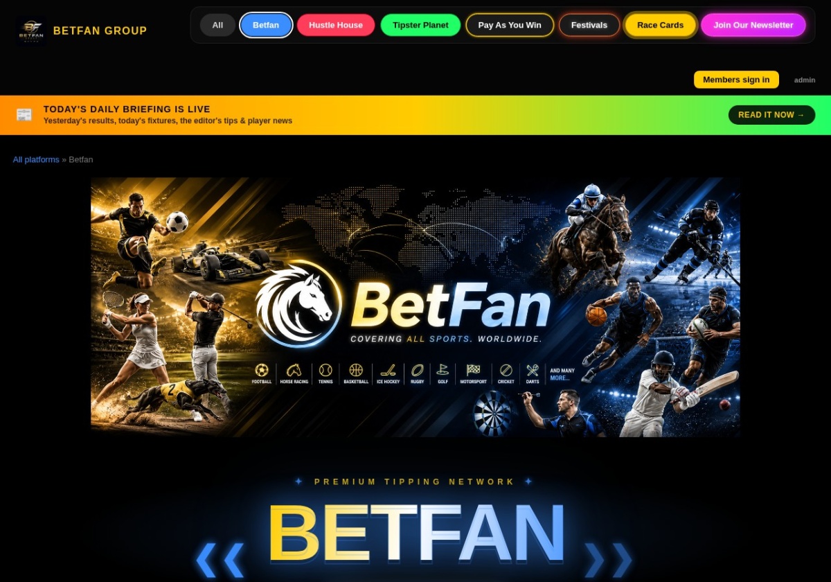 Screenshot of Betfan